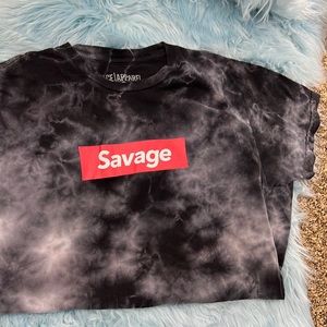 EUC! Savage Gray and Black Tie Dye TShirt! Size medium!